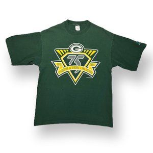 Vintage 90's Short Sleeve Shirt Men's Large Made In USA Green Bay Packers Sports